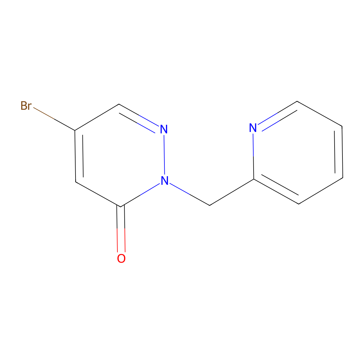 5-Bromo-2-(pyridin-2-ylmethyl)pyridazin-3(2H)-one molecular structure, CAS 2251054-23-4
