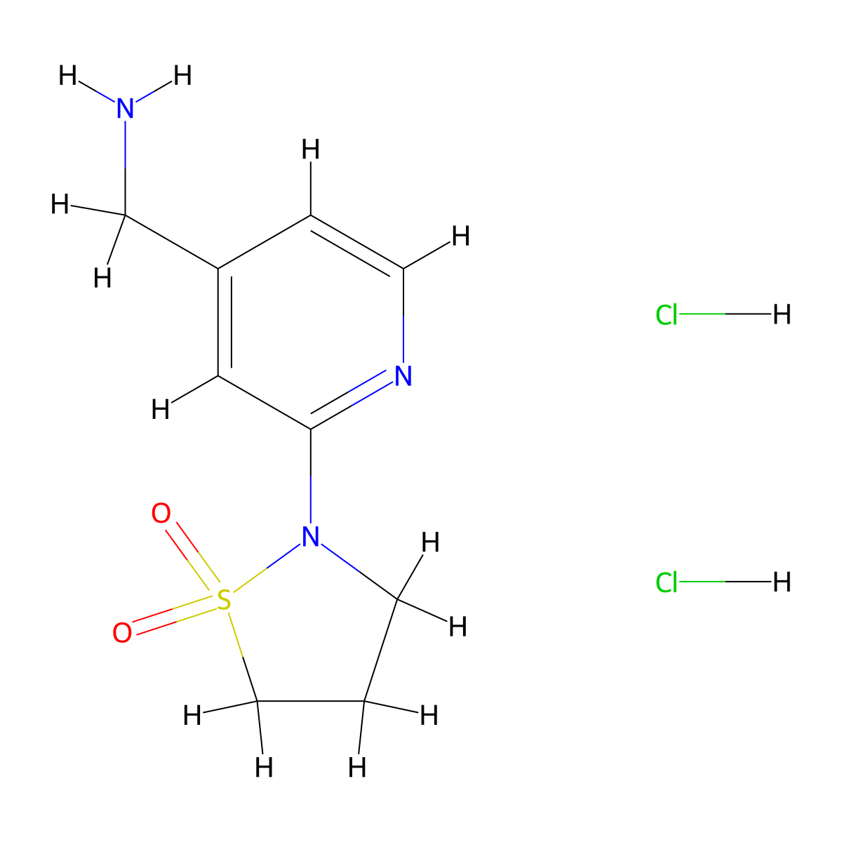 2-[4-(Aminomethyl)pyridin-2-yl]-1-2-thiazolidine-1,1-dione dihydrochloride molecular structure, CAS 2251054-25-6