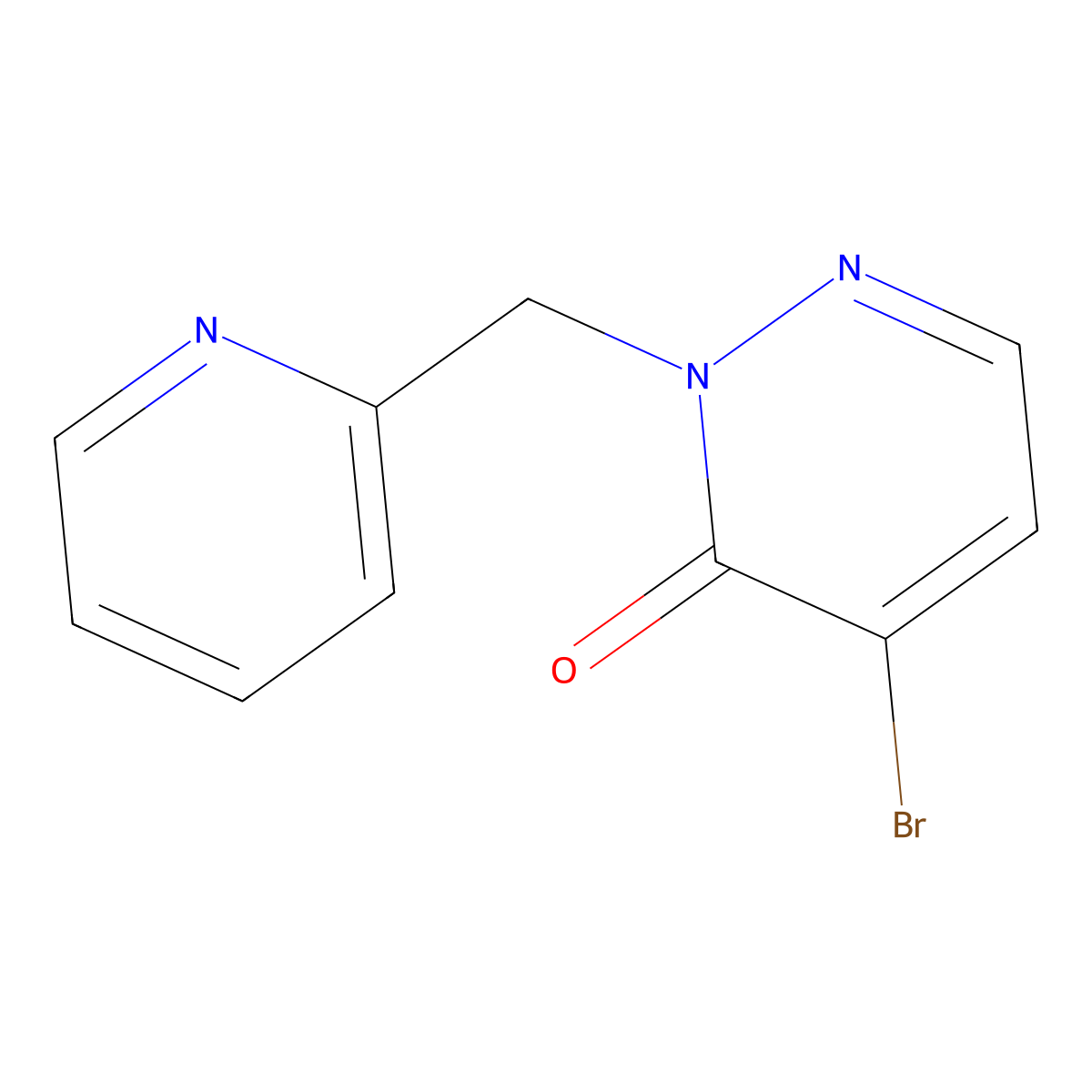 4-Bromo-2-(pyridin-2-ylmethyl)pyridazin-3(2H)-one molecular structure, CAS 2251054-38-1