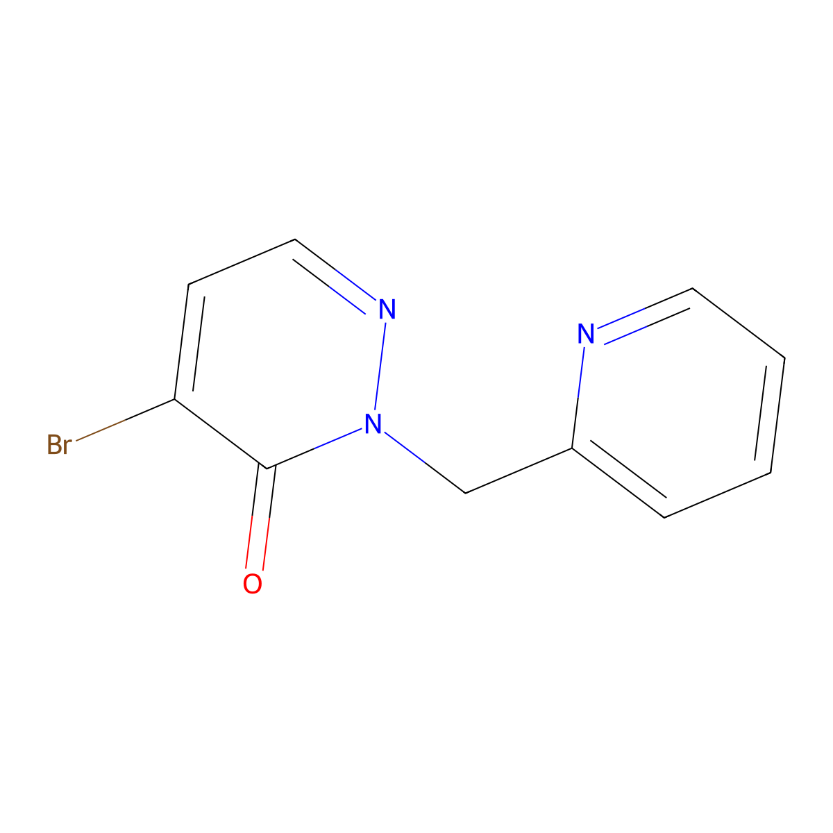 4-Bromo-2-(pyridin-2-ylmethyl)pyridazin-3(2H)-one molecular structure, CAS 2251054-38-1
