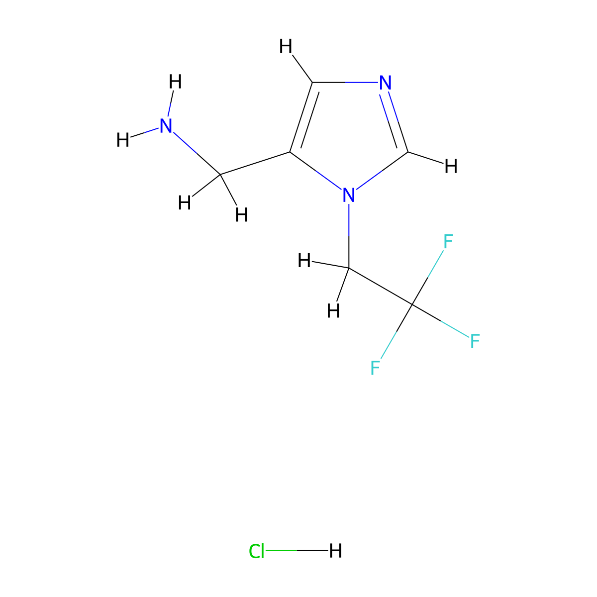 [1-(2,2,2-Trifluoroethyl)-1H-imidazol-5-yl]methanamine hydrochloride molecular structure, CAS 2251054-42-7