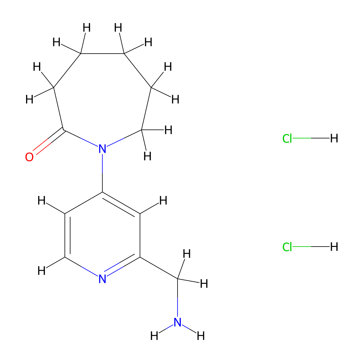 1-[2-(Aminomethyl)pyridin-4-yl]azepan-2-one dihydrochloride molecular structure, CAS 2251054-51-8