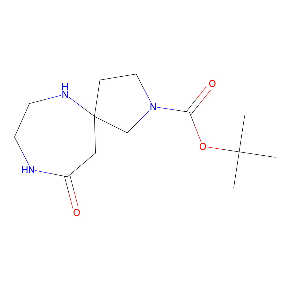 Tert-butyl 10-oxo-2,6,9-triazaspiro[4.6]undecane-2-carboxylate molecular structure, CAS 2251054-53-0