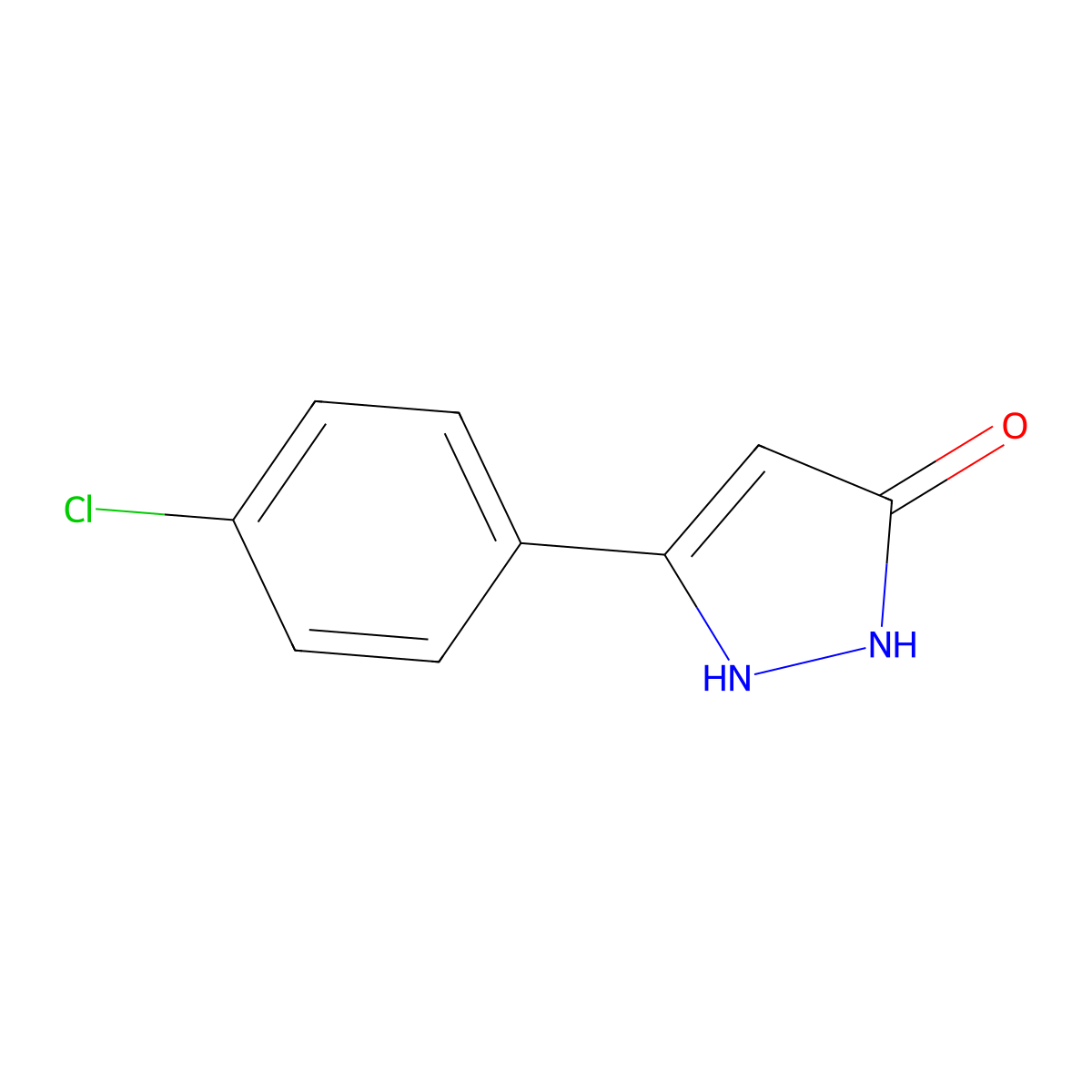 3-(4-Chlorophenyl)-1H-pyrazol-5-ol molecular structure, CAS 22511-02-0