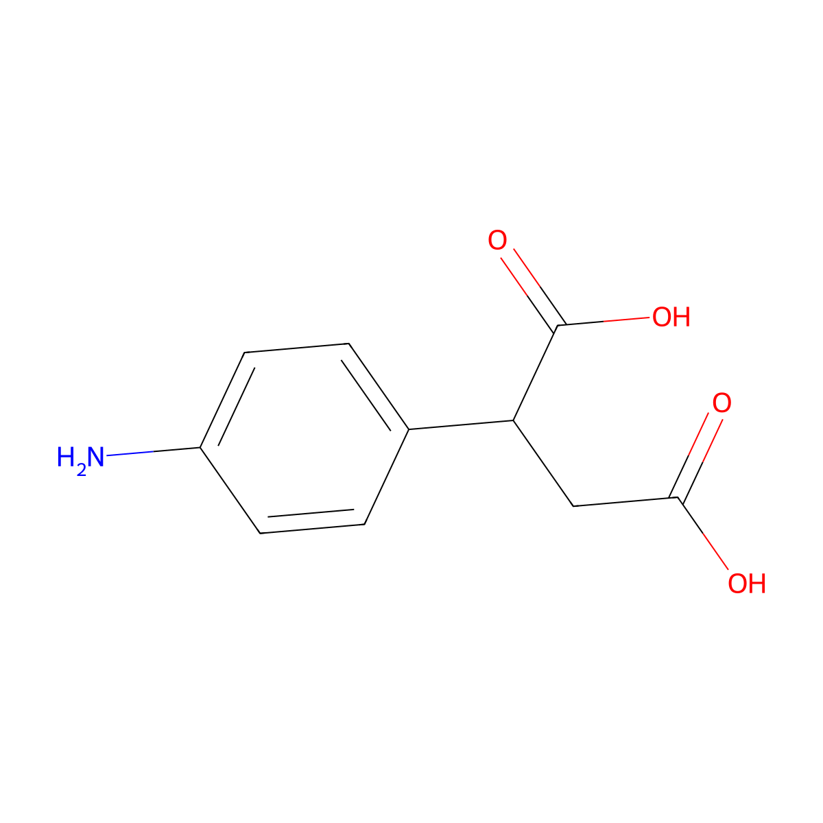 2-(4-Aminophenyl)succinic acid molecular structure, CAS 22511-21-3