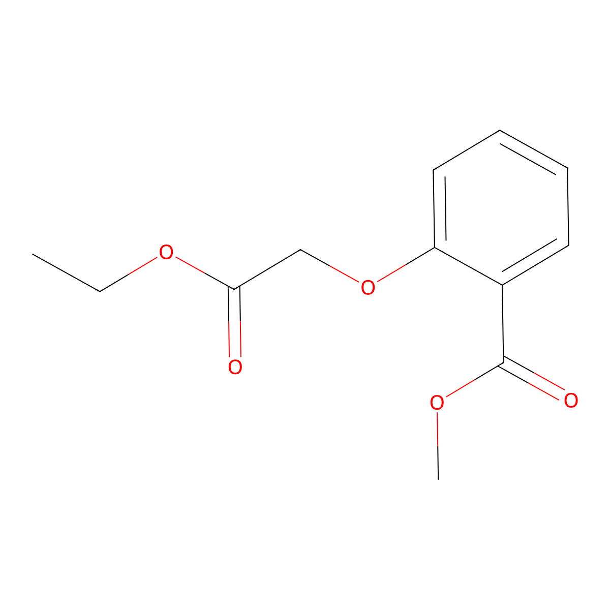 Methyl 2-(2-ethoxy-2-oxoethoxy)benzoate molecular structure, CAS 22511-42-8