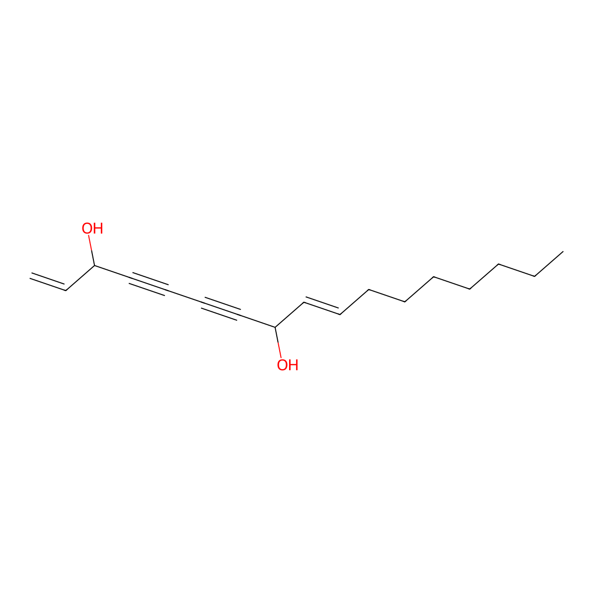 Falcarindiol molecular structure, CAS 225110-25-8