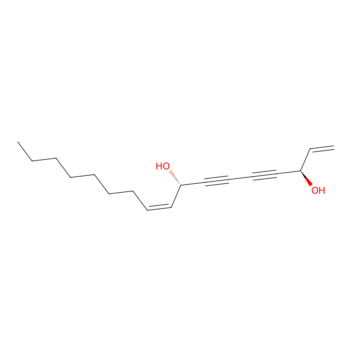 Falcarindiol molecular structure, CAS 225110-25-8
