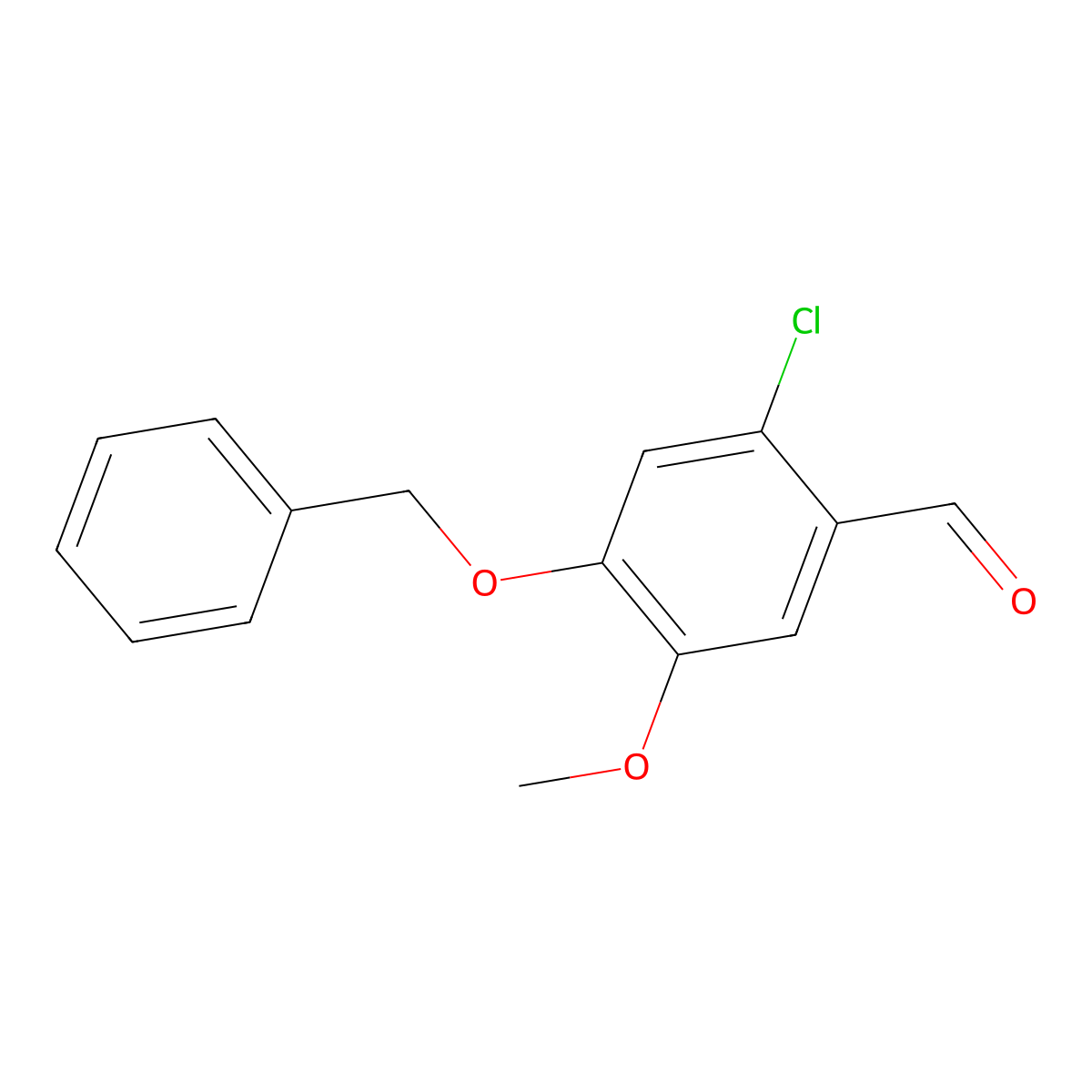4-(Benzyloxy)-2-chloro-5-methoxybenzaldehyde molecular structure, CAS 225110-99-6