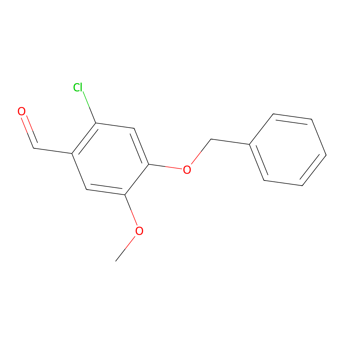 4-(Benzyloxy)-2-chloro-5-methoxybenzaldehyde molecular structure, CAS 225110-99-6