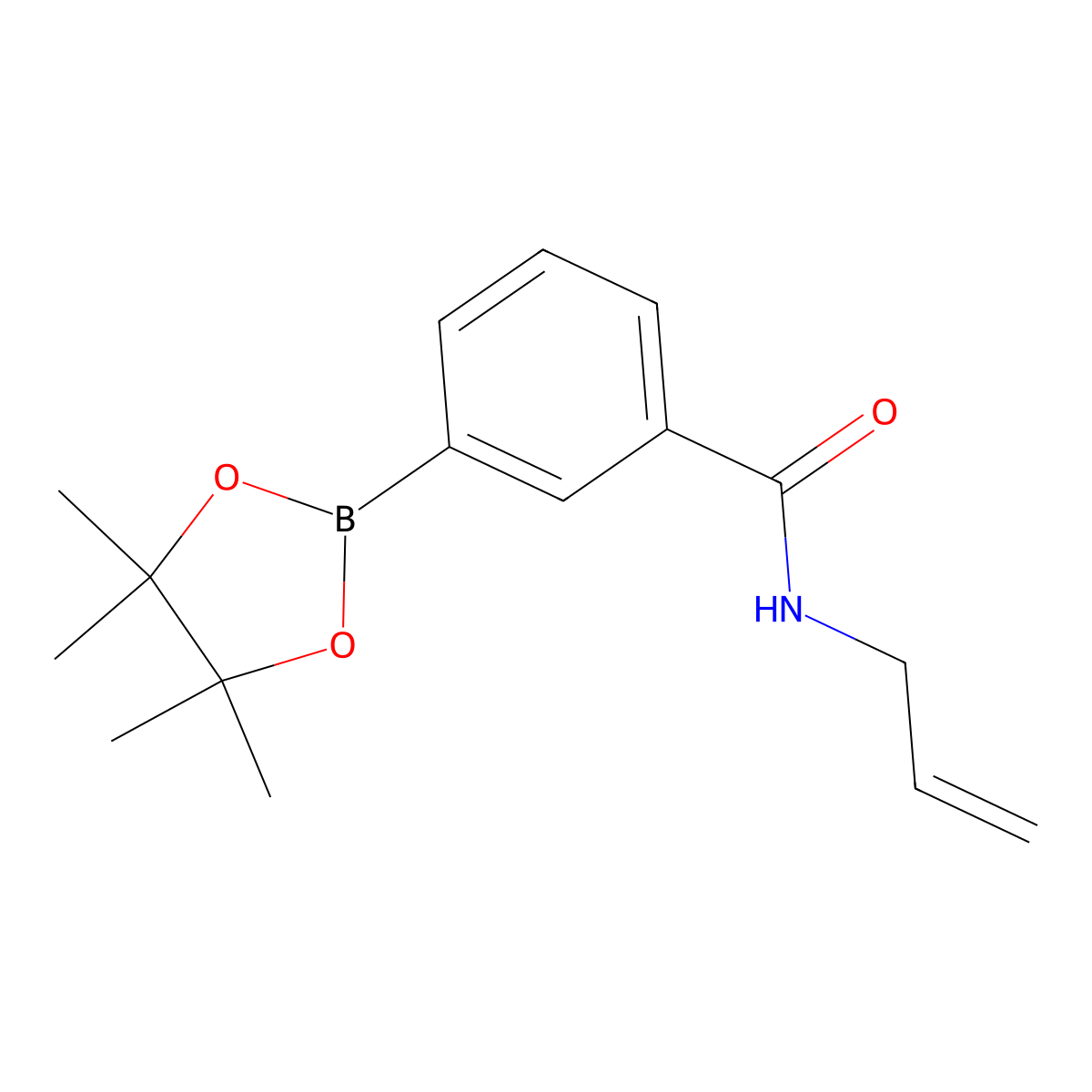N-(prop-2-en-1-yl)-3-(tetramethyl-1,3,2-dioxaborolan-2-yl)benzamide molecular structure, CAS 2251118-07-5