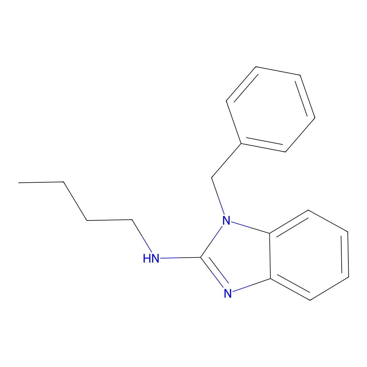 1-Benzyl-N-butyl-1H-benzo[d]imidazol-2-amine molecular structure, CAS 225117-62-4