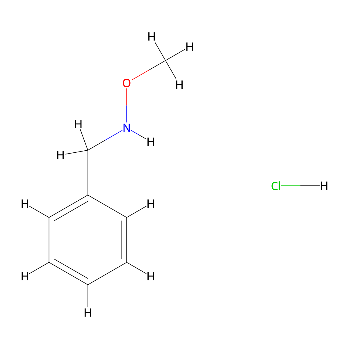 Benzyl(methoxy)amine hydrochloride molecular structure, CAS 22513-19-5