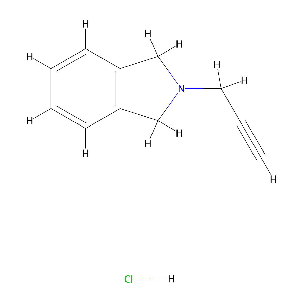 2-(prop-2-yn-1-yl)-2,3-dihydro-1H-isoindole hydrochloride molecular structure, CAS 22513-29-7