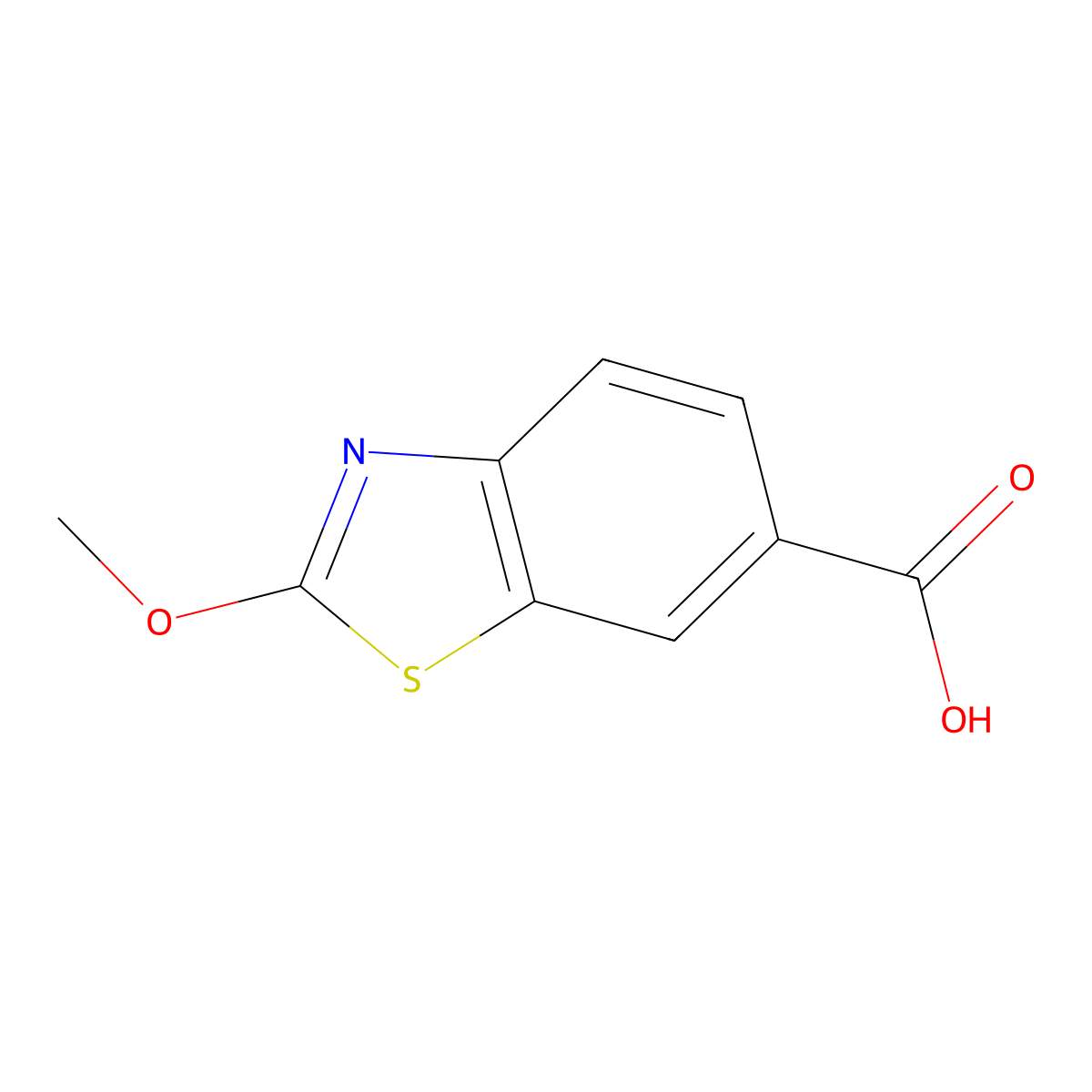 2-Methoxy-1,3-benzothiazole-6-carboxylic acid molecular structure, CAS 22514-57-4