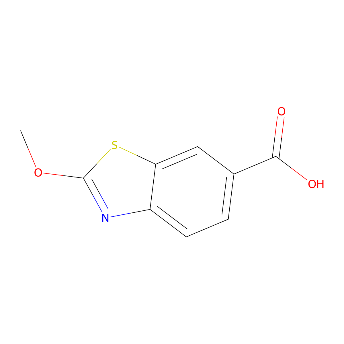 2-Methoxy-1,3-benzothiazole-6-carboxylic acid molecular structure, CAS 22514-57-4