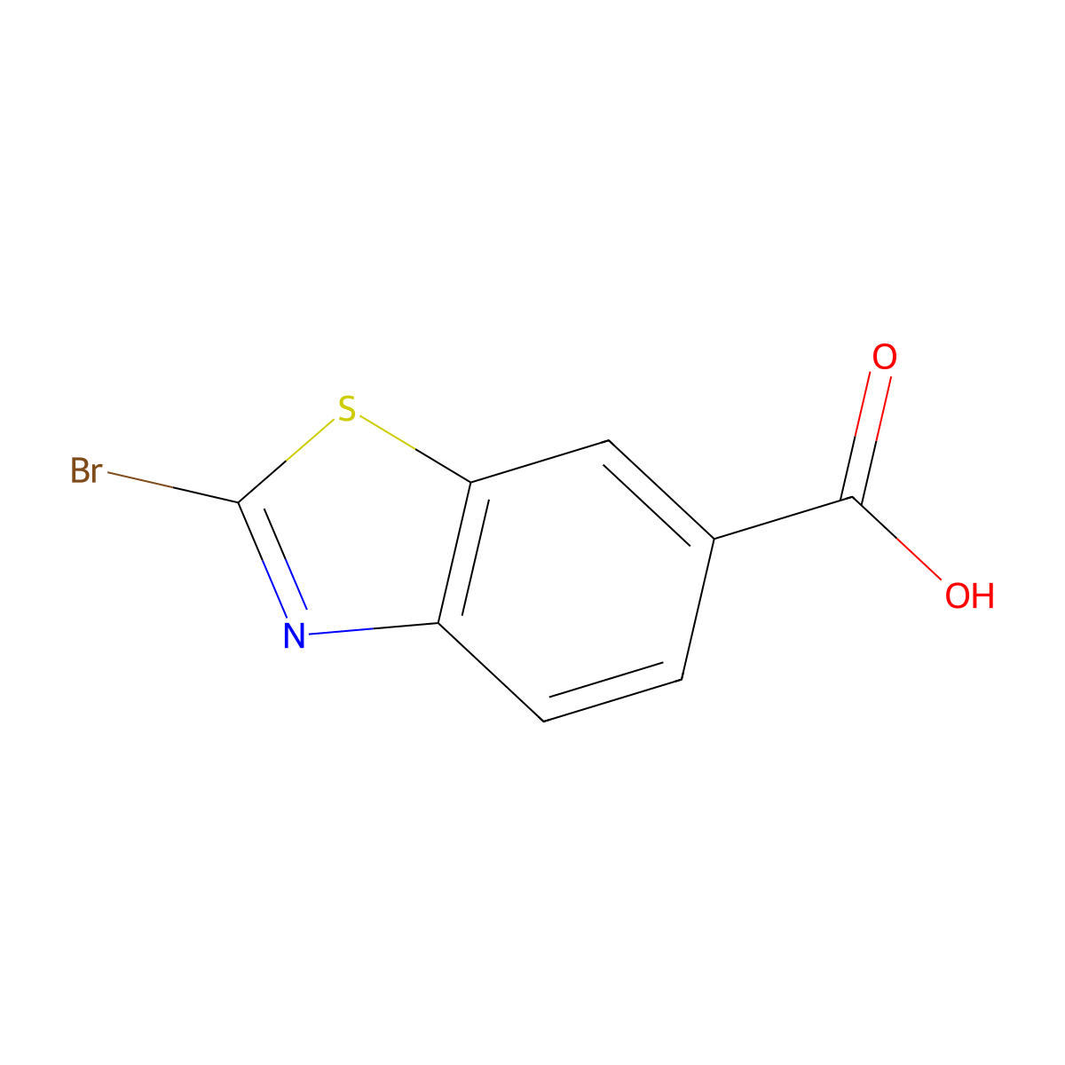 2-Bromo-1,3-benzothiazole-6-carboxylic acid molecular structure, CAS 22514-58-5