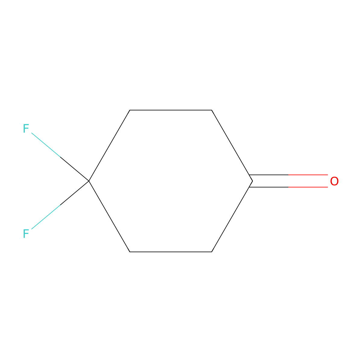 4,4-Difluorocyclohexanone molecular structure, CAS 22515-18-0