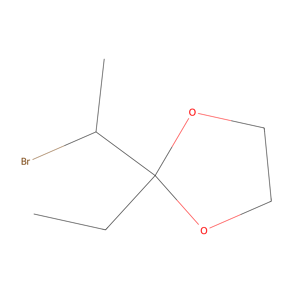2-(1-Bromoethyl)-2-ethyl-1,3-dioxolane molecular structure, CAS 22515-81-7