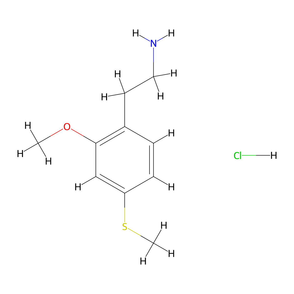 2-[2-Methoxy-4-(methylsulfanyl)phenyl]ethan-1-amine hydrochloride molecular structure, CAS 2251713-98-9