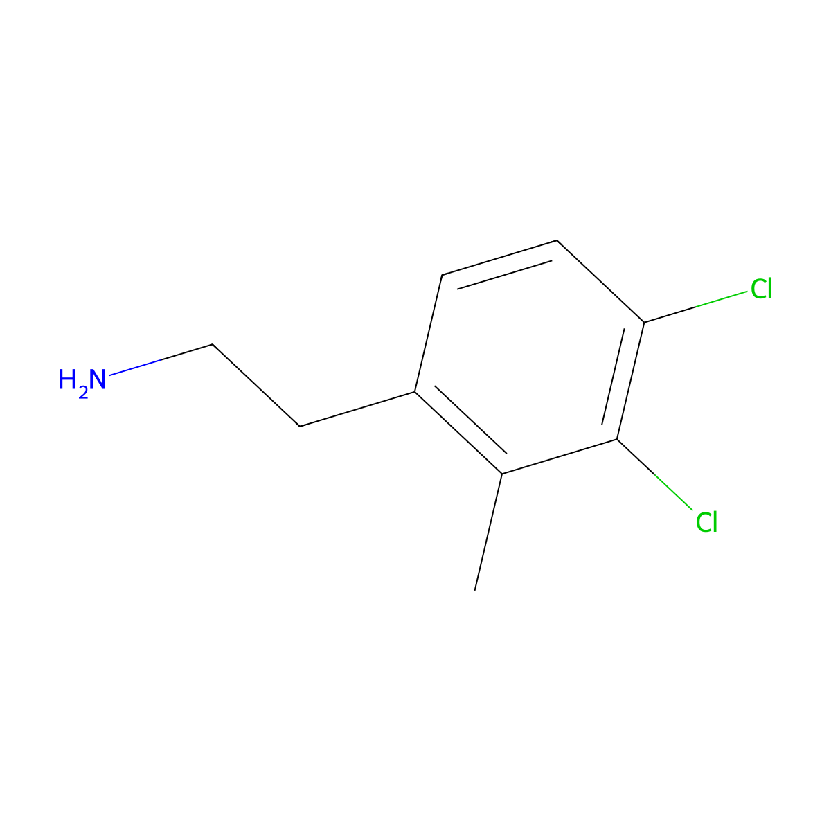 2-(3,4-Dichloro-2-methylphenyl)ethan-1-amine molecular structure, CAS 2251714-08-4