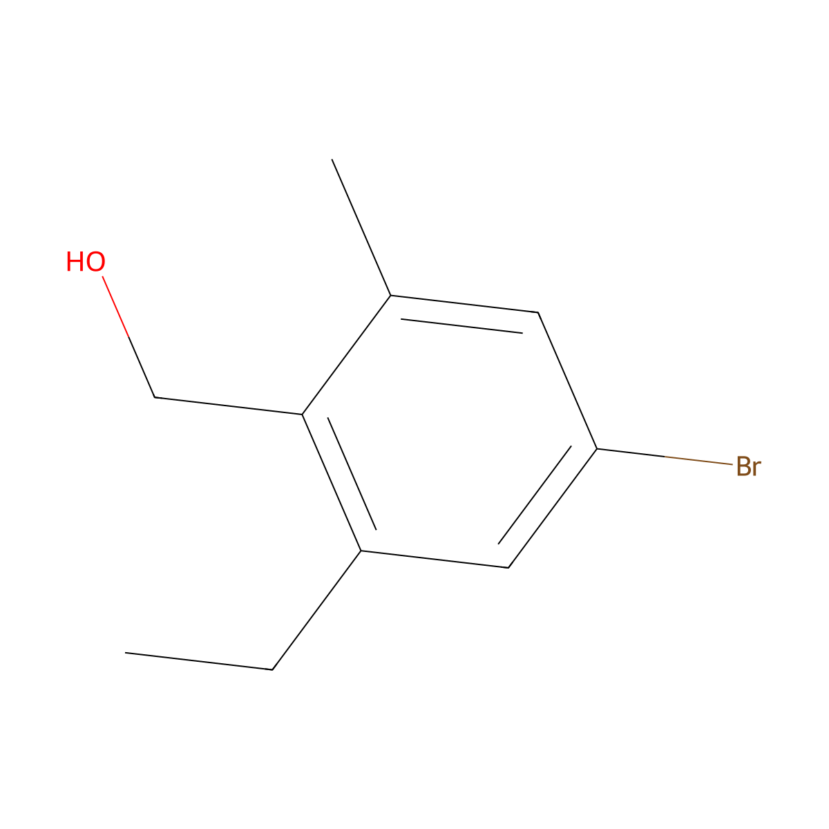 (4-Bromo-2-ethyl-6-methylphenyl)methanol molecular structure, CAS 2251714-95-9