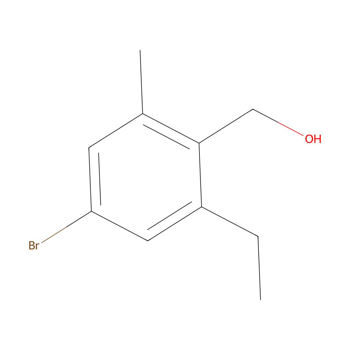 (4-Bromo-2-ethyl-6-methylphenyl)methanol molecular structure, CAS 2251714-95-9