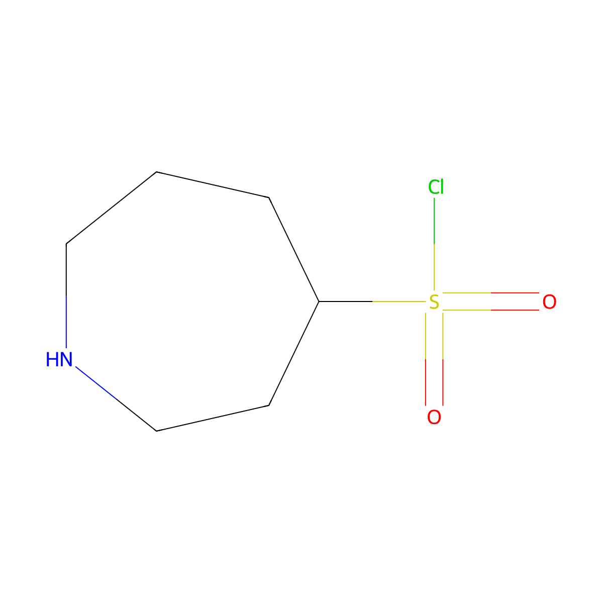 Azepane-4-sulfonyl chloride molecular structure, CAS 2251727-65-6