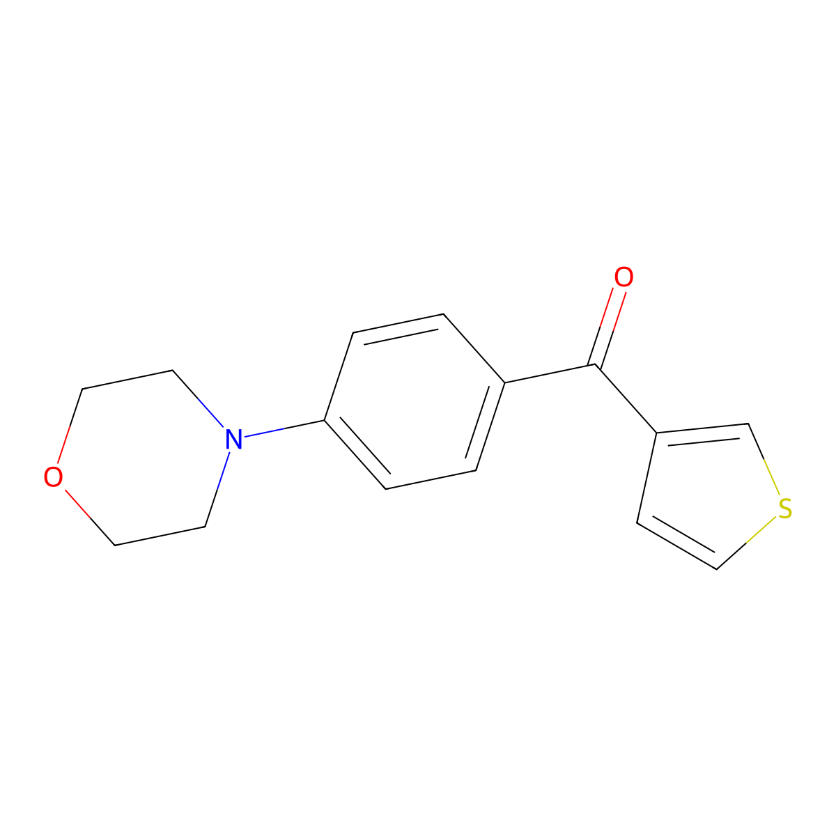 (4-Morpholinophenyl)(thiophen-3-yl)methanone molecular structure, CAS 2251749-36-5