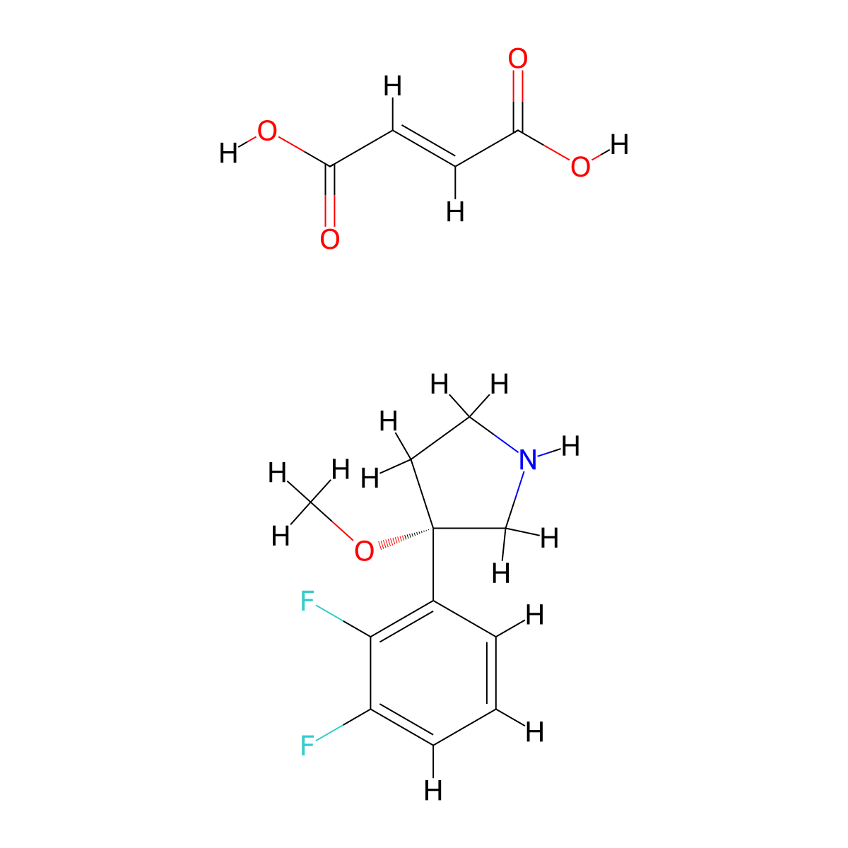 Pirepemat fumarate molecular structure, CAS 2251806-70-7