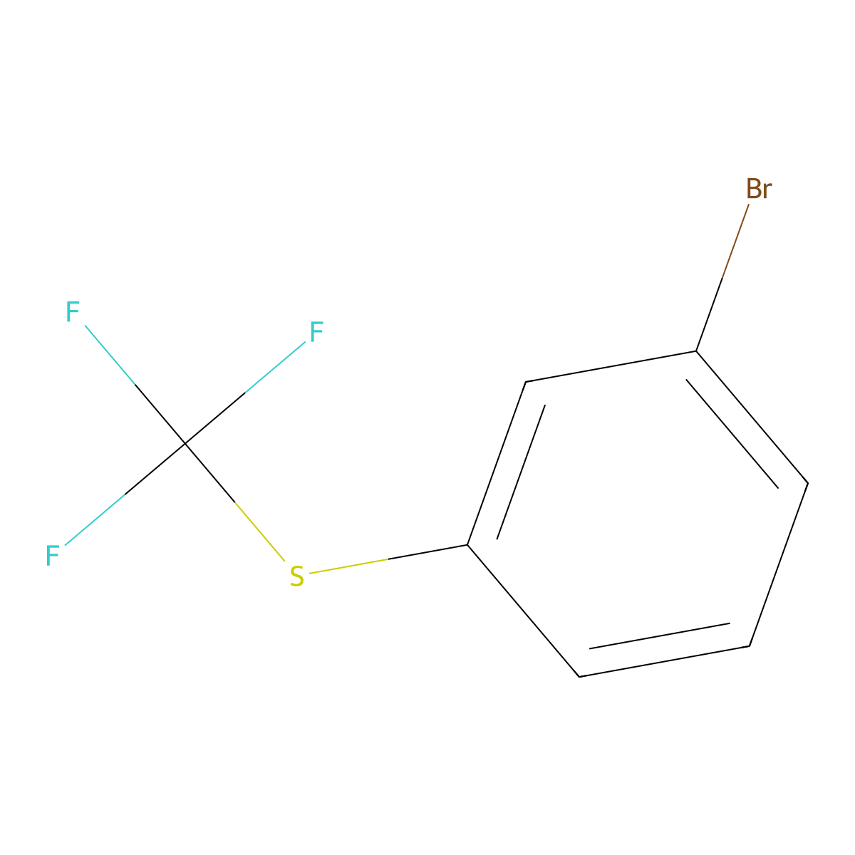 1-Bromo-3-[(trifluoromethyl)sulfanyl]benzene molecular structure, CAS 2252-45-1