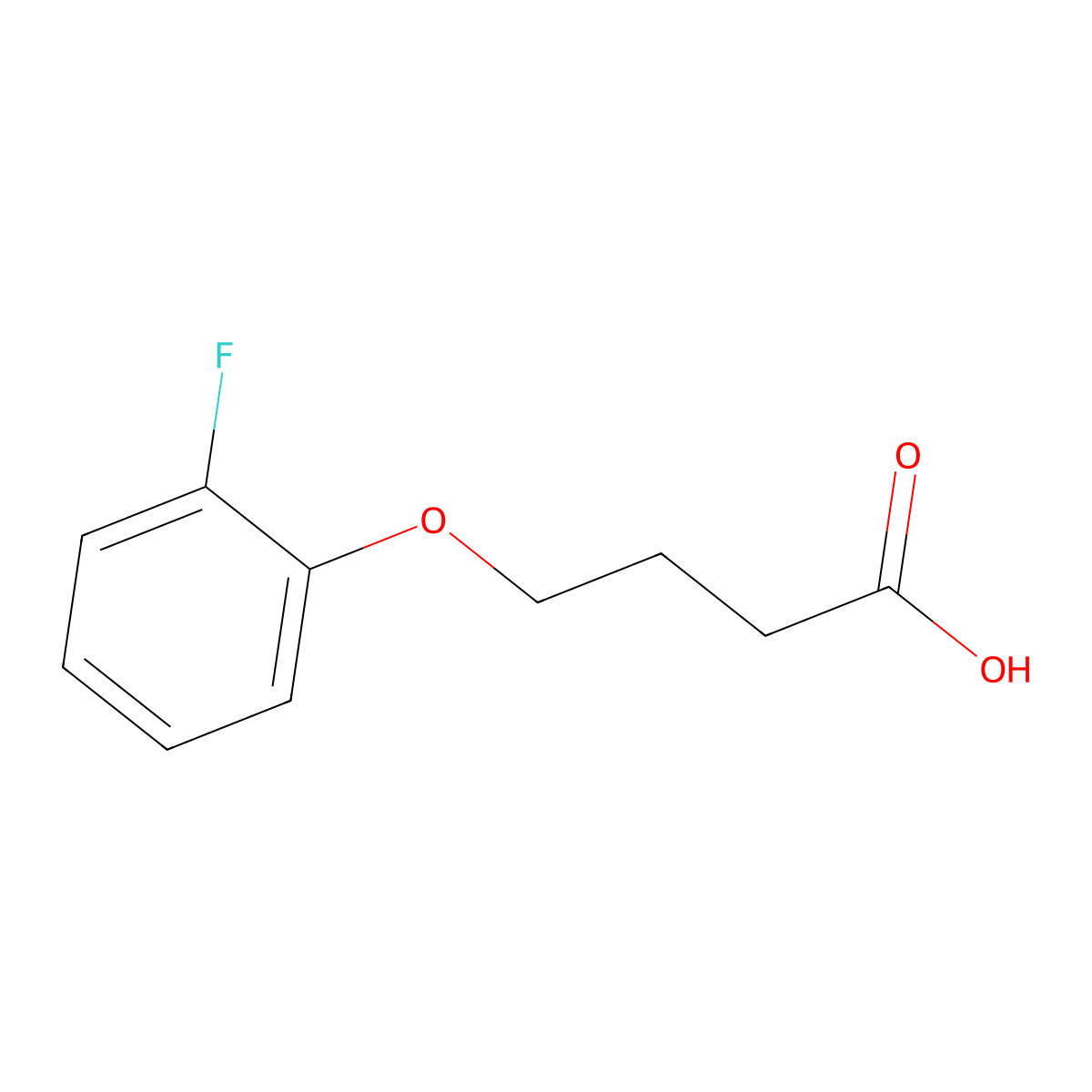 4-(2-Fluorophenoxy)butanoic acid molecular structure, CAS 2252-61-1
