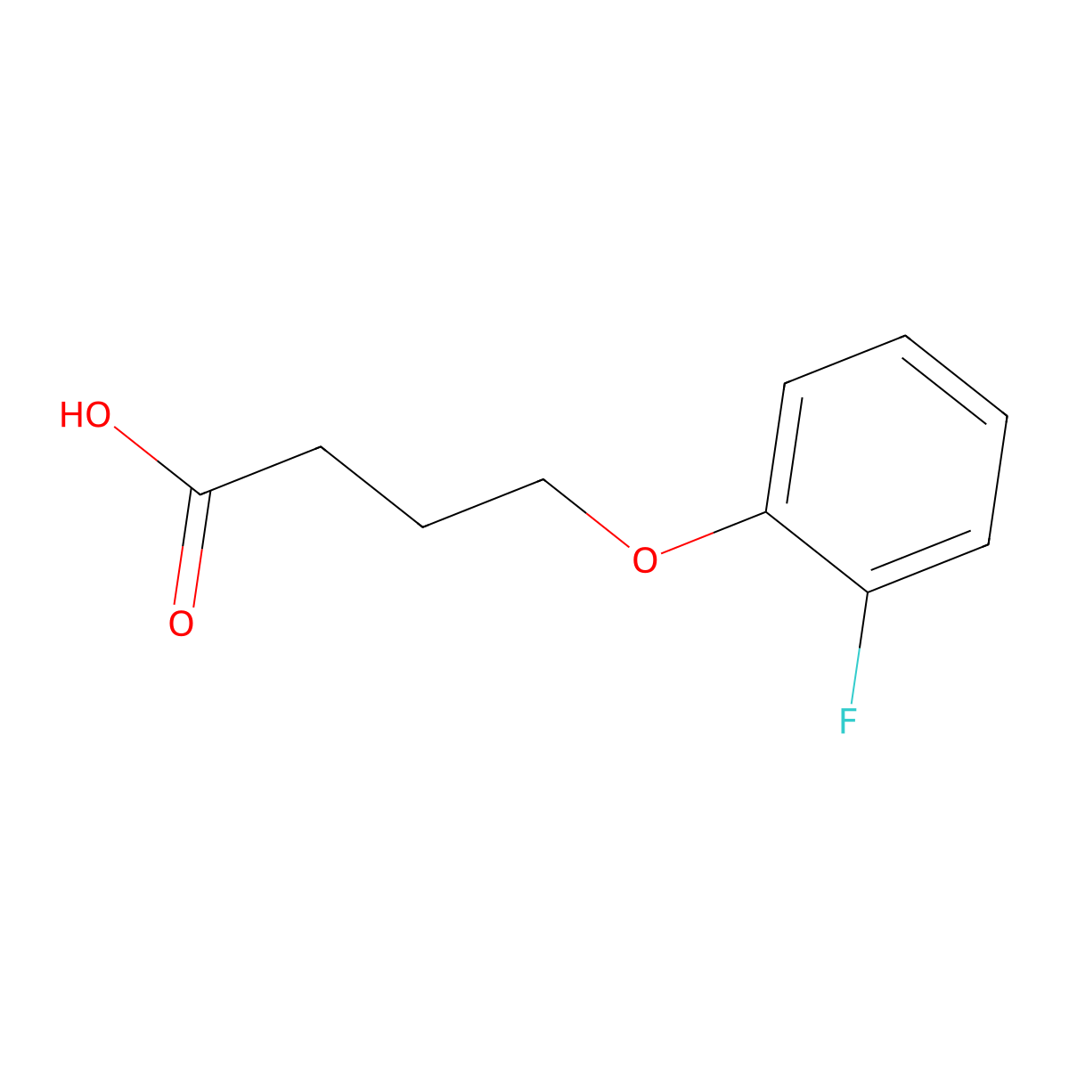 4-(2-Fluorophenoxy)butanoic acid molecular structure, CAS 2252-61-1