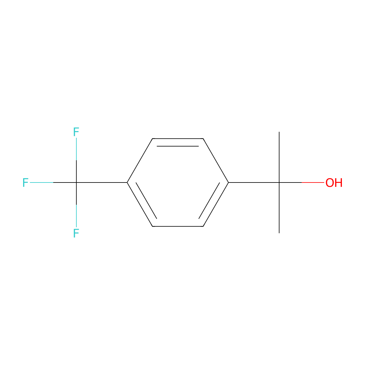 2-(4-(Trifluoromethyl)phenyl)-2-propanol molecular structure, CAS 2252-62-2