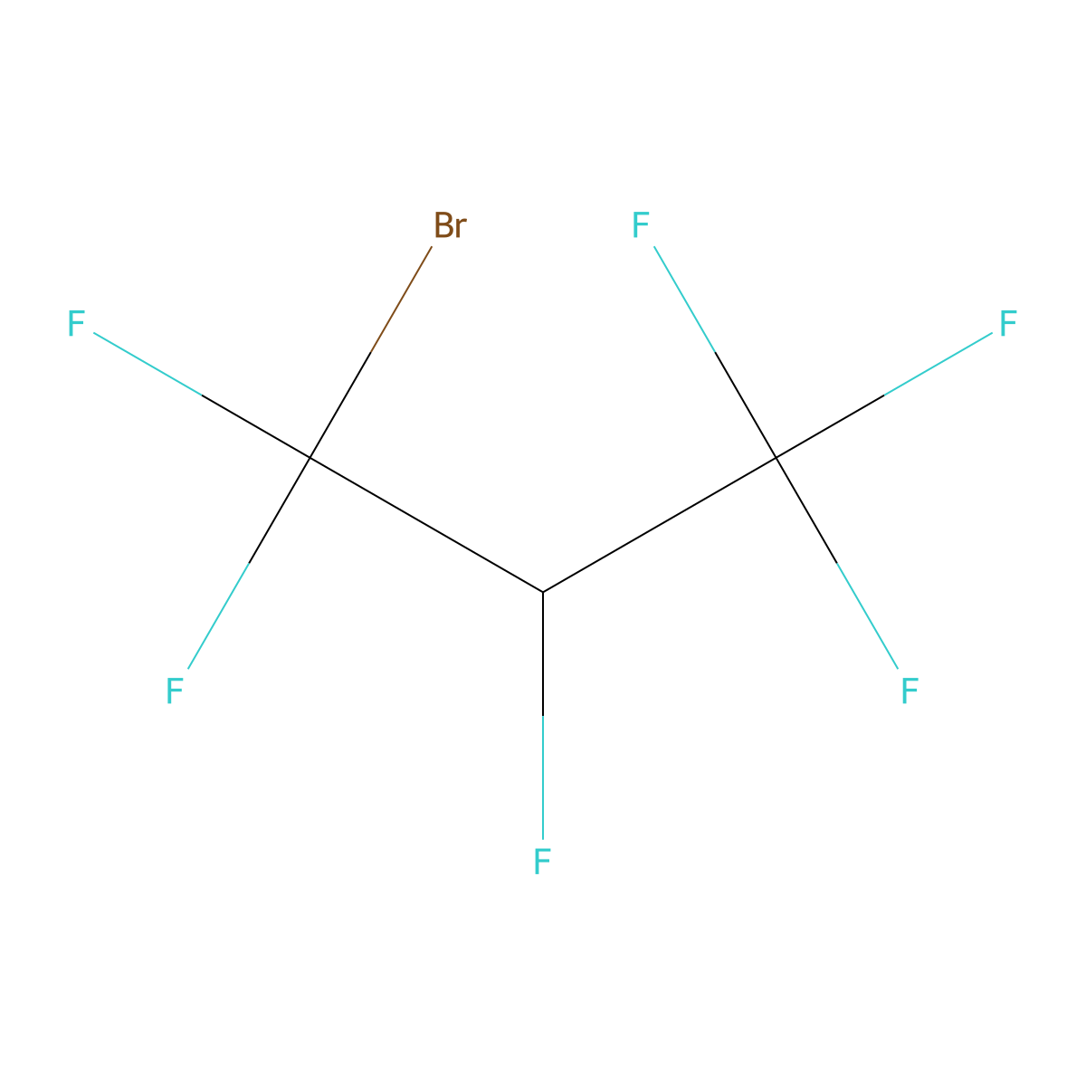 1-Bromo-1,1,2,3,3,3-hexafluoropropane molecular structure, CAS 2252-78-0