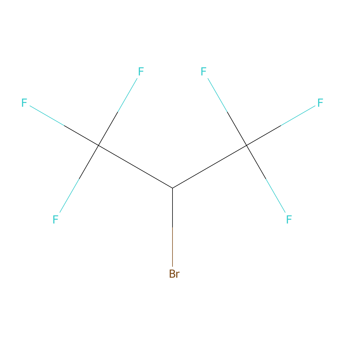 2-Bromo-1,1,1,3,3,3-hexafluoropropane molecular structure, CAS 2252-79-1