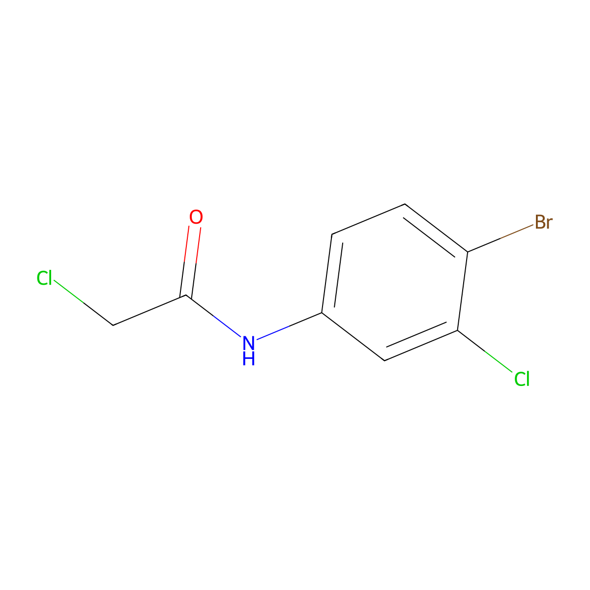 N-(4-bromo-3-chlorophenyl)-2-chloroacetamide molecular structure, CAS 22521-43-3