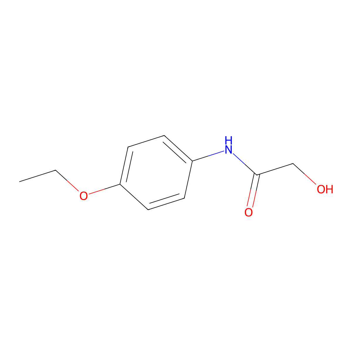 Fenacetinol molecular structure, CAS 22521-79-5