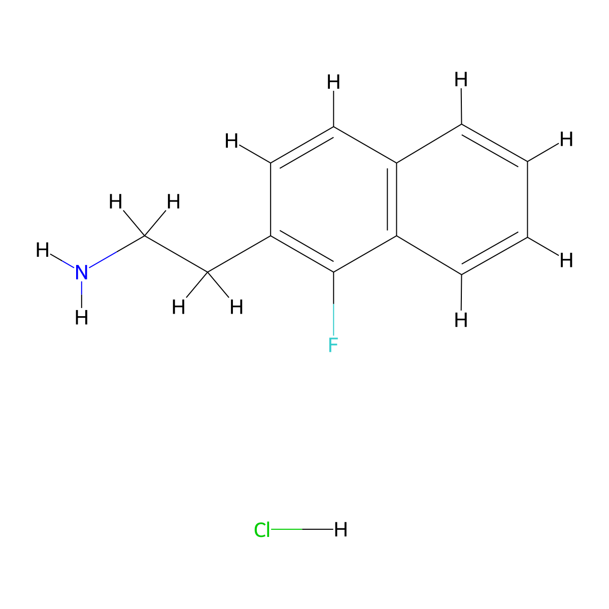 2-(1-Fluoronaphthalen-2-yl)ethan-1-amine hydrochloride molecular structure, CAS 2252146-99-7