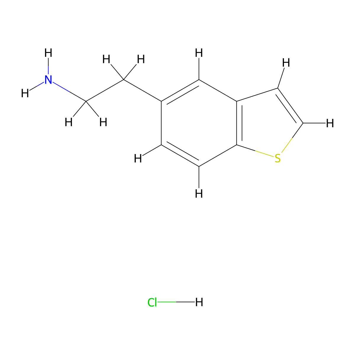 2-(1-Benzothiophen-5-yl)ethan-1-amine hydrochloride molecular structure, CAS 2252148-07-3