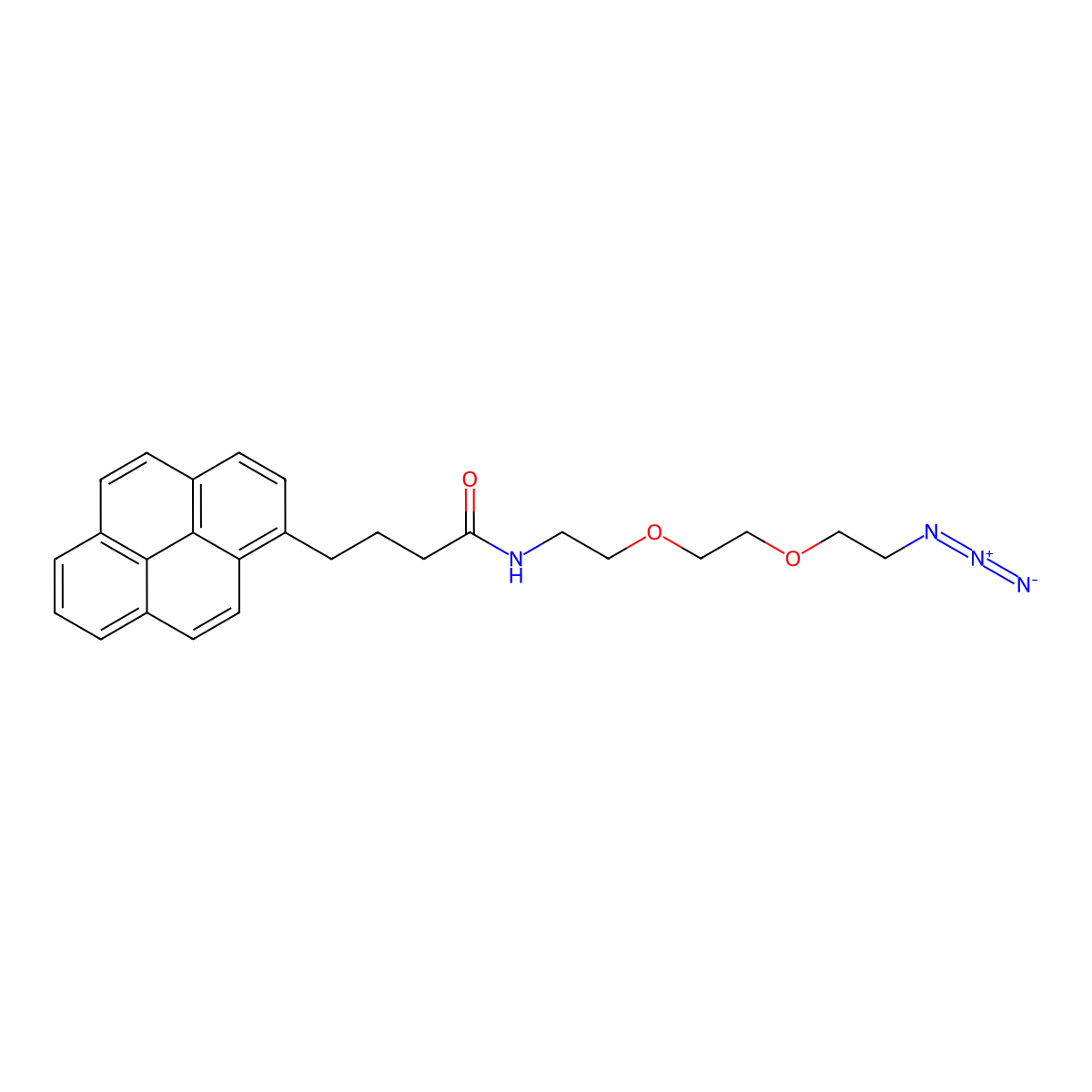Pyrene azide 3 molecular structure, CAS 2252168-06-0