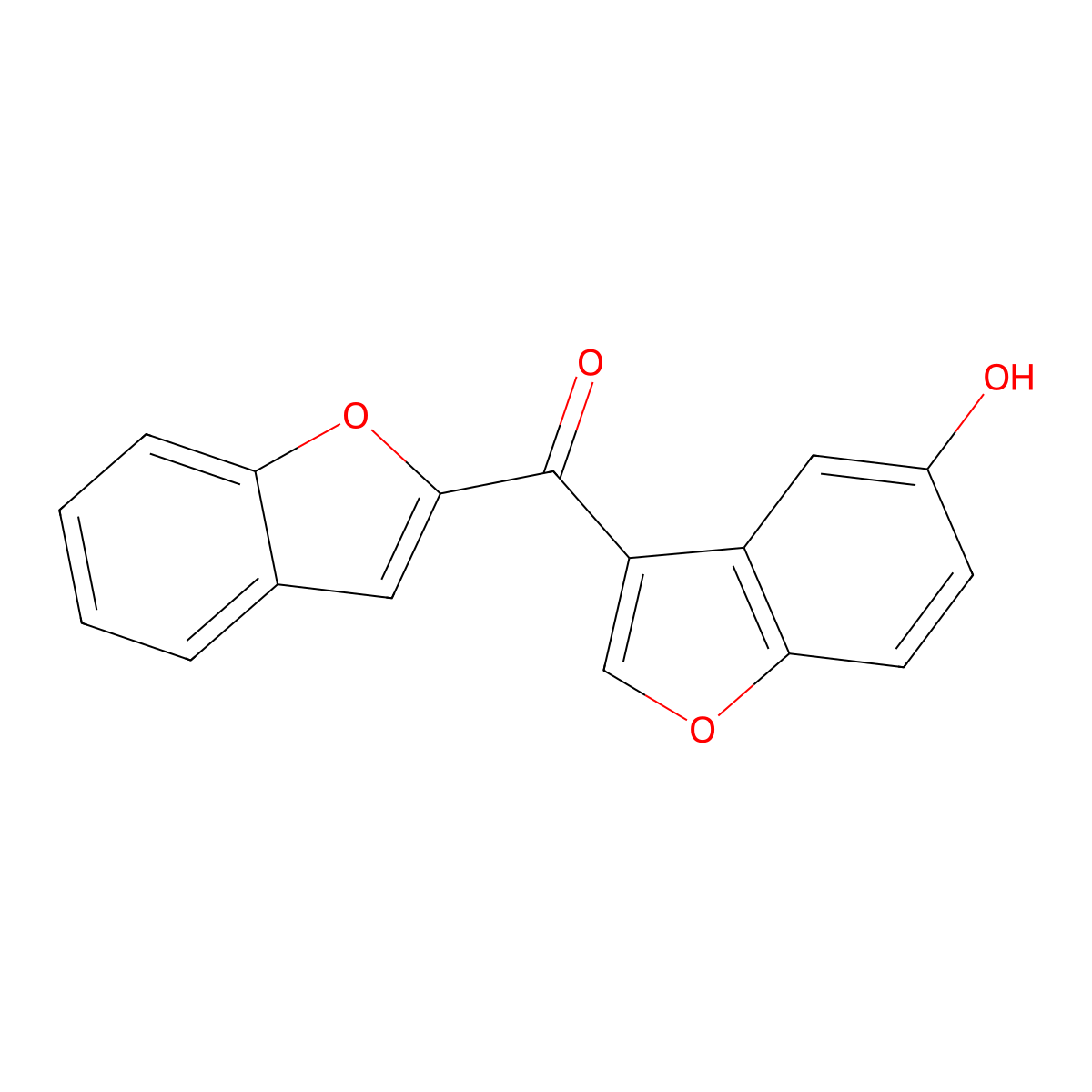 1-Benzofuran-2-yl(5-hydroxy-1-benzofuran-3-yl)methanone molecular structure, CAS 225217-53-8