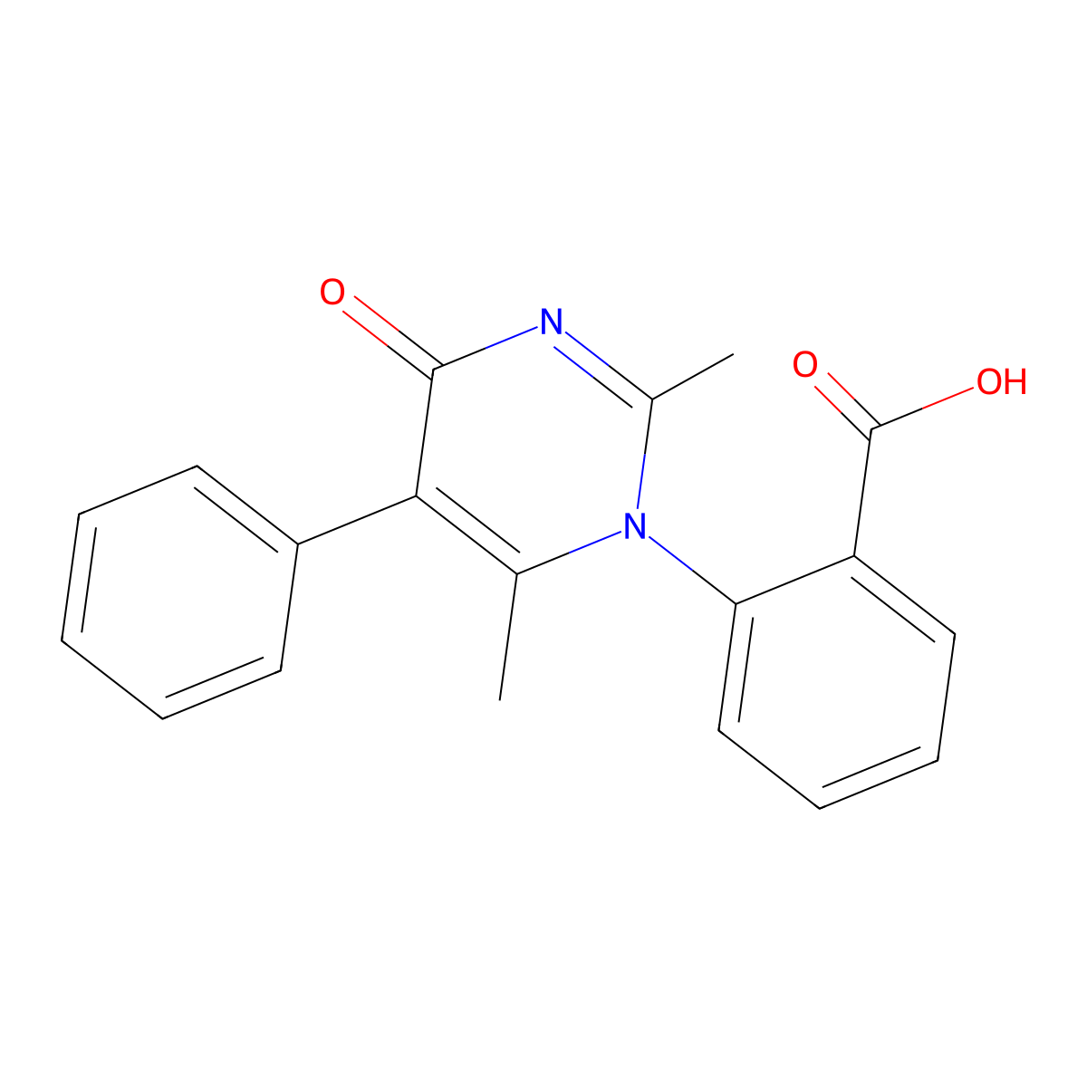 2-(2,6-Dimethyl-4-oxo-5-phenylpyrimidin-1-yl)benzoic acid molecular structure, CAS 225222-07-1