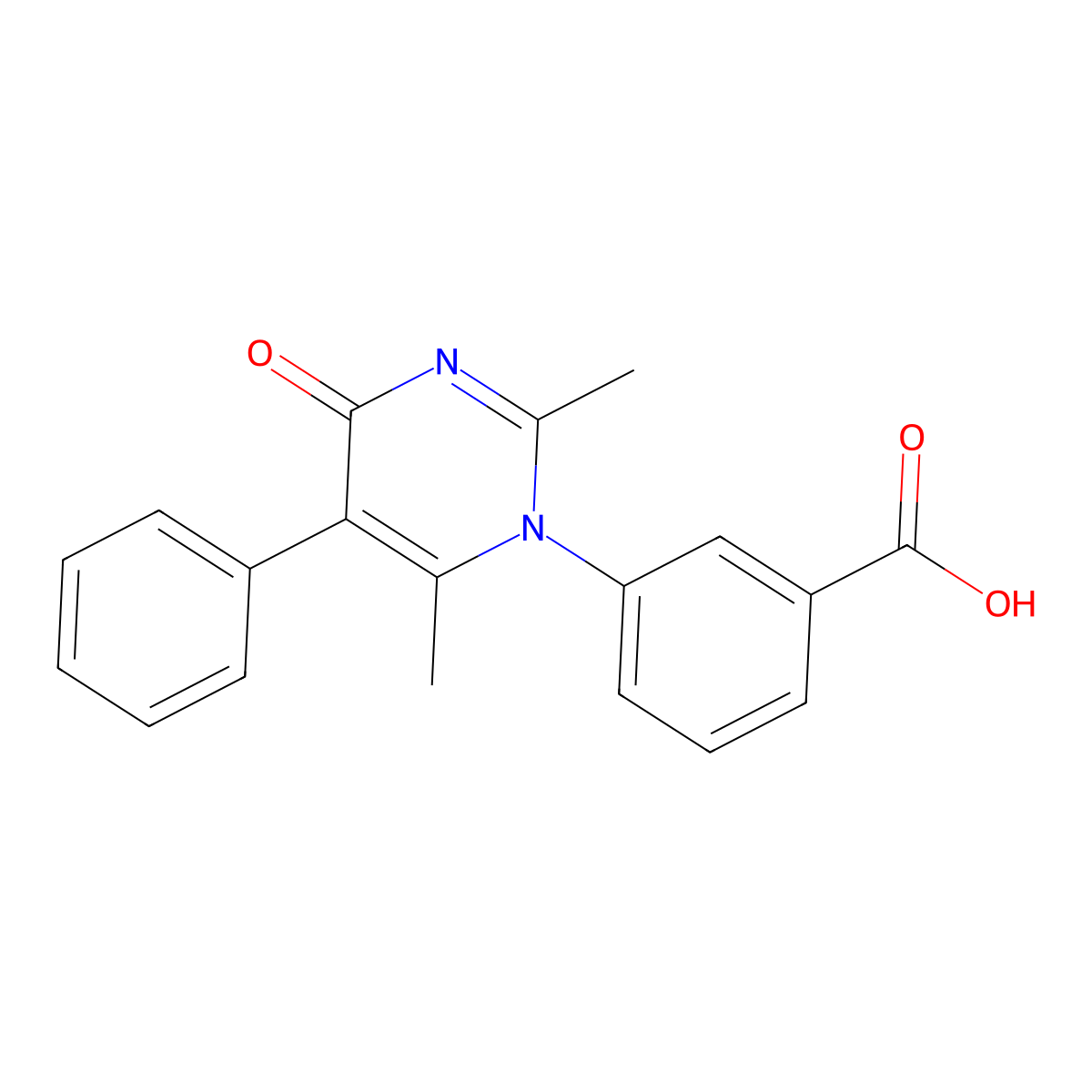 3-(2,6-Dimethyl-4-oxo-5-phenylpyrimidin-1-yl)benzoic acid molecular structure, CAS 225222-09-3