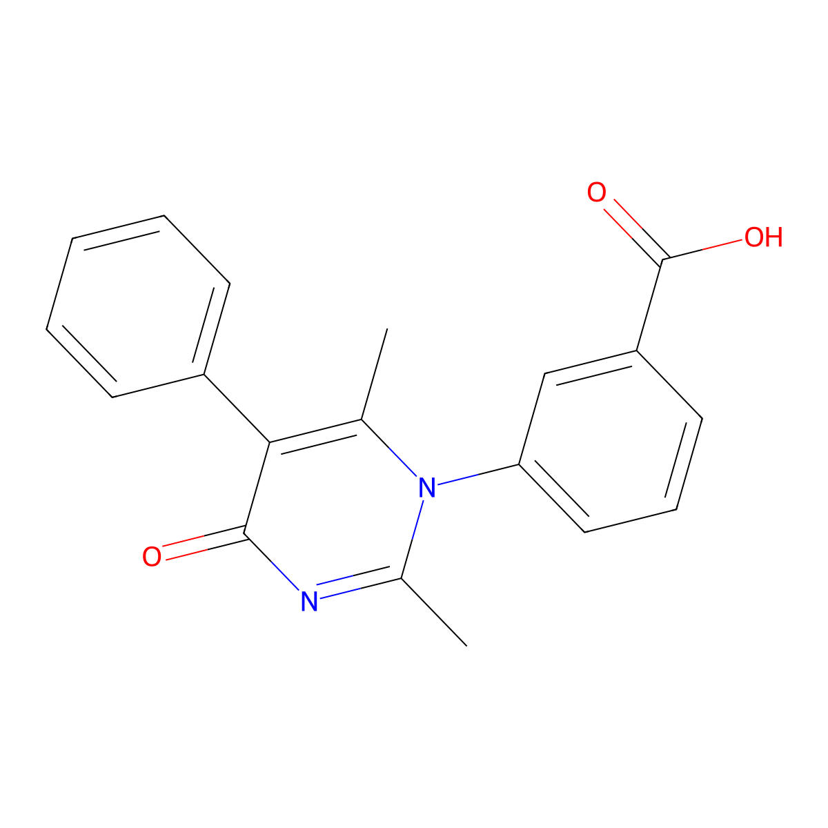 3-(2,6-Dimethyl-4-oxo-5-phenylpyrimidin-1-yl)benzoic acid molecular structure, CAS 225222-09-3