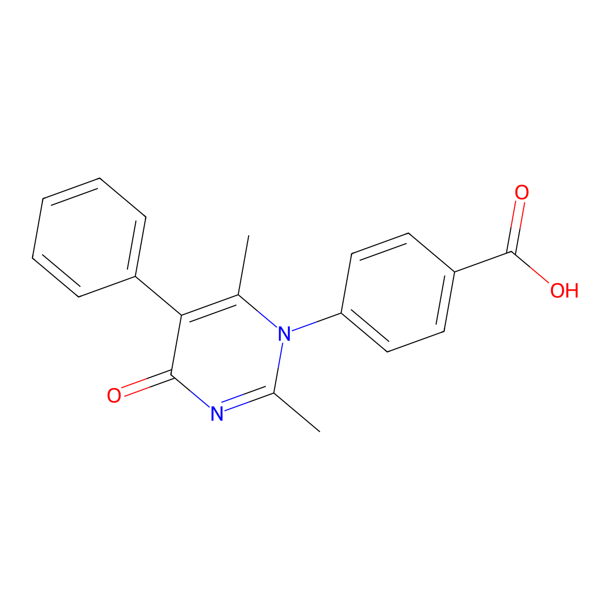 4-(2,6-dimethyl-4-oxo-5-phenylpyrimidin-1(4H)-yl)benzoic acid molecular structure, CAS 225222-11-7