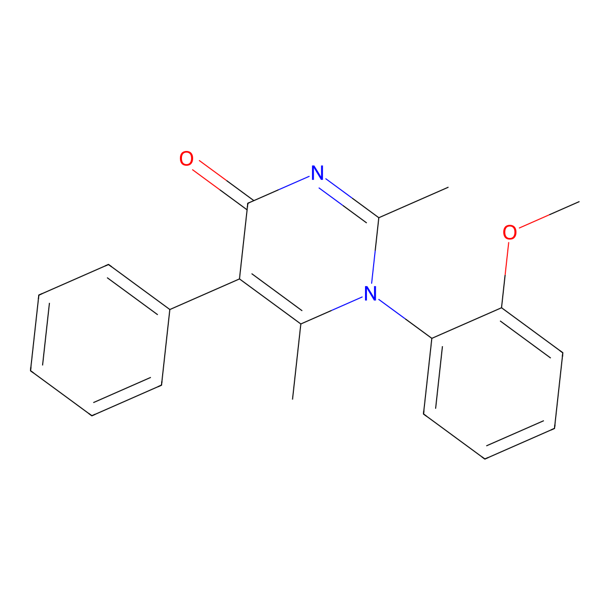 1-(2-Methoxyphenyl)-2,6-dimethyl-5-phenylpyrimidin-4-one molecular structure, CAS 225222-41-3