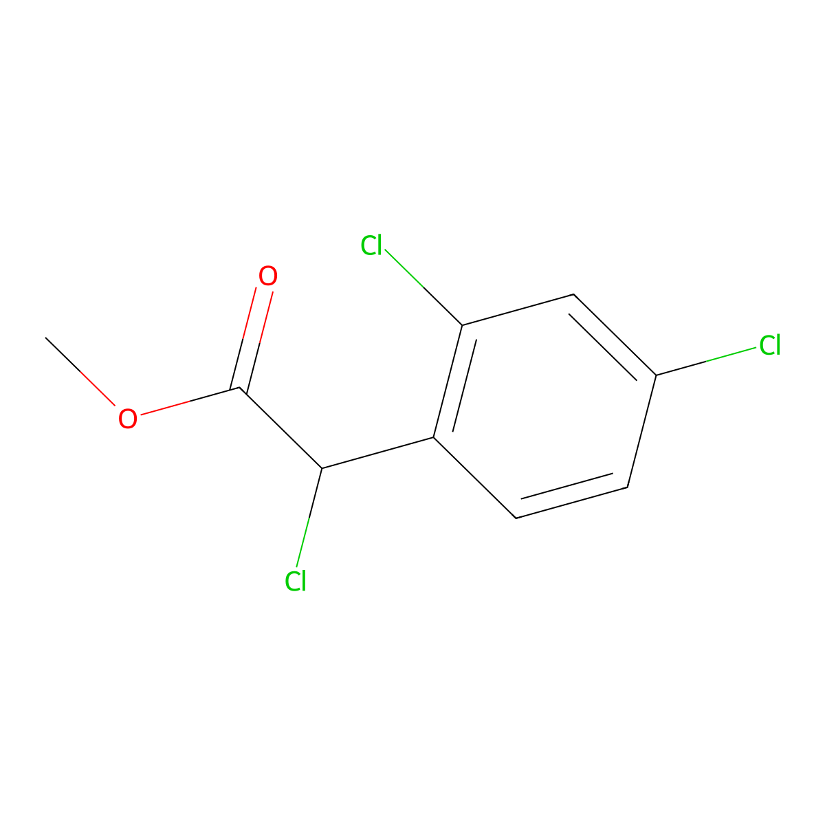 Methyl 2-chloro-2-(2,4-dichlorophenyl)acetate molecular structure, CAS 225225-69-4