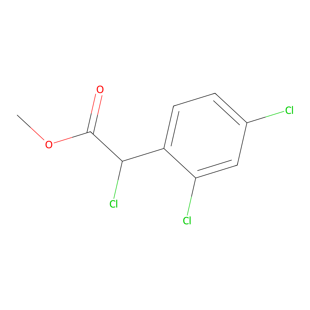 Methyl 2-chloro-2-(2,4-dichlorophenyl)acetate molecular structure, CAS 225225-69-4