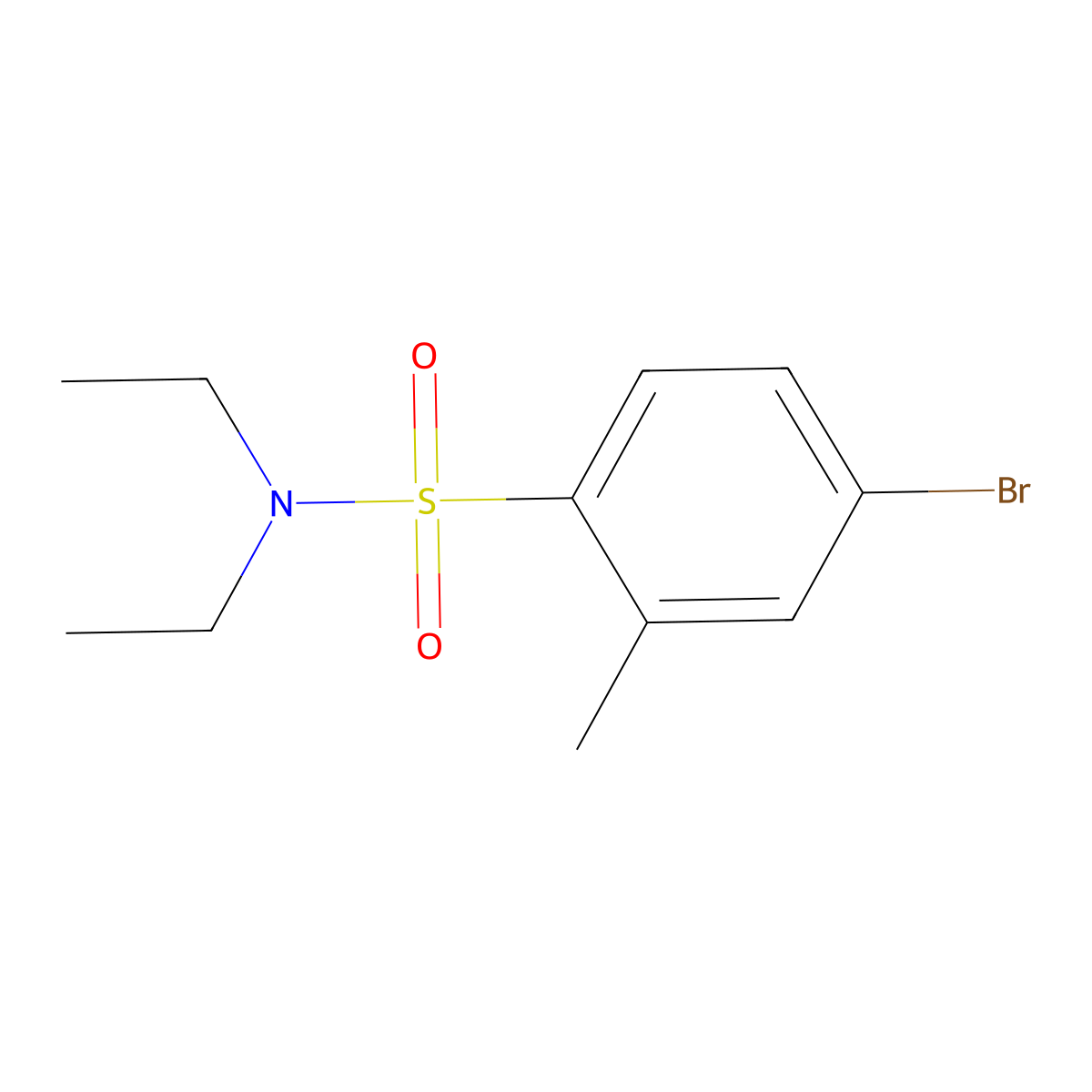 4-BRomo-N,N-diethyl-2-methylbenzenesulfonamide molecular structure, CAS 2252251-30-0